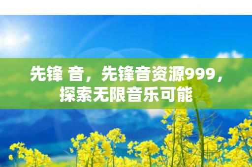 先锋 音，先锋音资源999，探索无限音乐可能