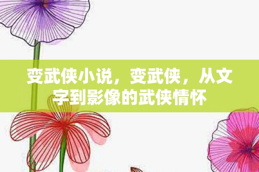 变武侠小说，变武侠，从文字到影像的武侠情怀
