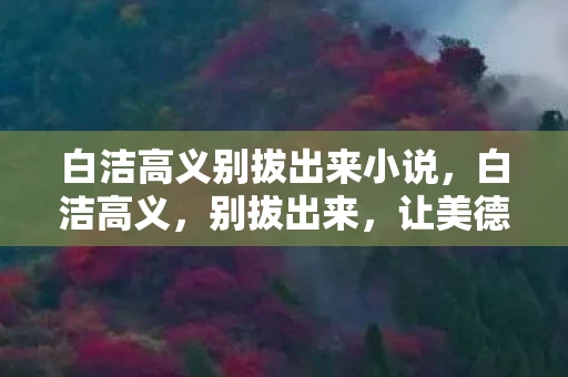 白洁高义别拔出来小说,白洁高义,别拔出来,让美德在心中生根发芽 白洁高义别拔出来小说,白洁高义,别拔出来,让美德在心中生根发芽