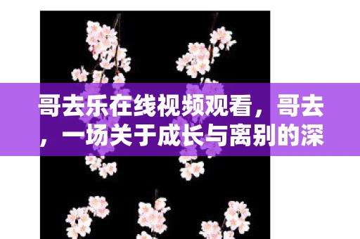 哥去乐在线视频观看,哥去,一场关于成长与离别的深刻反思 哥去乐在线视频观看,哥去,一场关于成长与离别的深刻反思