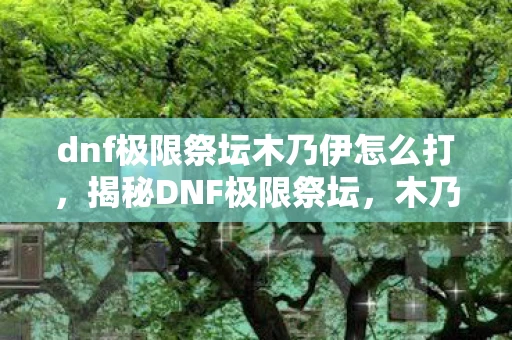 dnf极限祭坛木乃伊怎么打，揭秘DNF极限祭坛，木乃伊的恐怖挑战