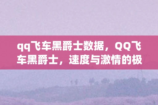 qq飞车黑爵士数据，QQ飞车黑爵士，速度与激情的极致演绎