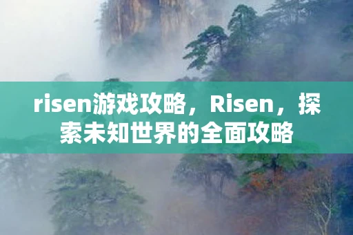 risen游戏攻略，Risen，探索未知世界的全面攻略