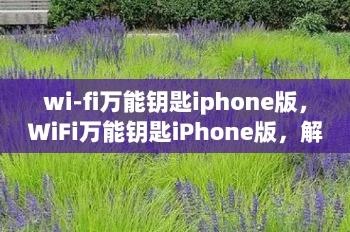 wi-fi万能钥匙iphone版,WiFi万能钥匙iPhone版,解锁无线网络的新选择 wi-fi万能钥匙iphone版,WiFi万能钥匙iPhone版,解锁无线网络的新选择