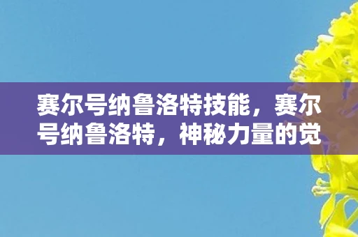 赛尔号纳鲁洛特技能，赛尔号纳鲁洛特，神秘力量的觉醒