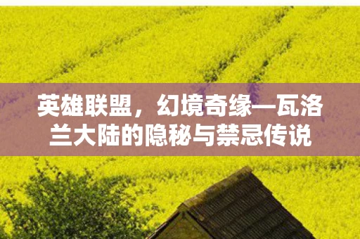 瓦洛兰大陆的隐秘与禁忌传说图片