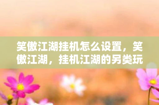 笑傲江湖挂机怎么设置，笑傲江湖，挂机江湖的另类玩法