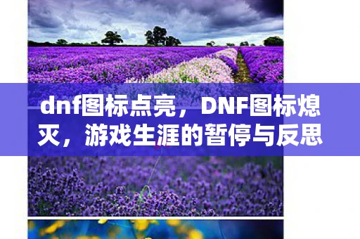 dnf图标点亮,DNF图标熄灭,游戏生涯的暂停与反思 dnf图标点亮,DNF图标熄灭,游戏生涯的暂停与反思