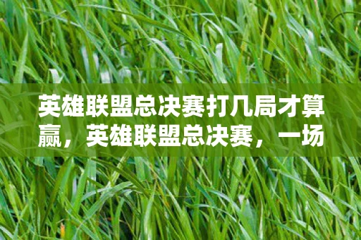 英雄联盟总决赛打几局才算赢,英雄联盟总决赛,一场五局三胜的巅峰对决 英雄联盟总决赛打几局才算赢,英雄联盟总决赛,一场五局三胜的巅峰对决