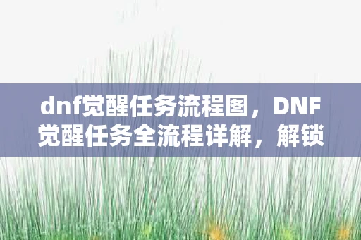 dnf觉醒任务流程图，DNF觉醒任务全流程详解，解锁职业终极形态