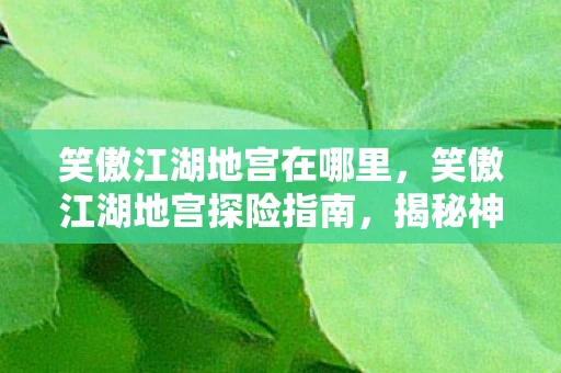 笑傲江湖地宫在哪里，笑傲江湖地宫探险指南，揭秘神秘地宫的入口与路径