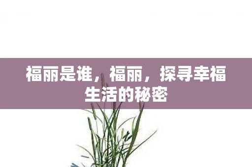 福丽是谁，福丽，探寻幸福生活的秘密