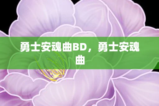 勇士安魂曲BD，勇士安魂曲