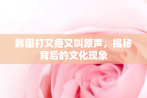 韩国打又疼又叫原声,揭秘背后的文化现象 韩国打又疼又叫原声,揭秘背后的文化现象
