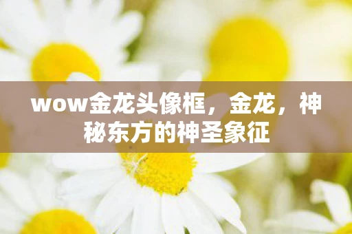 wow金龙头像框，金龙，神秘东方的神圣象征