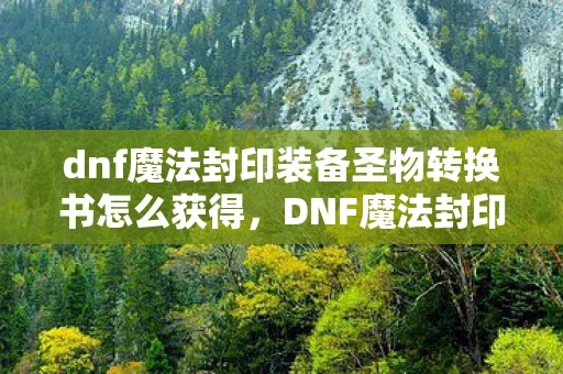 dnf魔法封印装备圣物转换书怎么获得，DNF魔法封印装备圣物转换书，解锁全新战斗体验