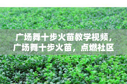 广场舞十步火苗教学视频，广场舞十步火苗，点燃社区活力的火花