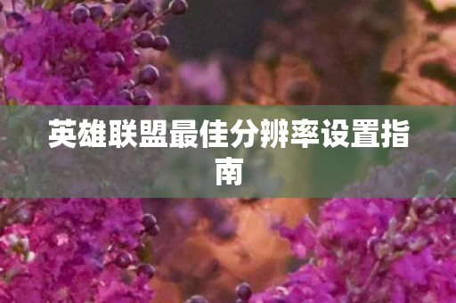 英雄联盟最佳分辨率设置指南图片