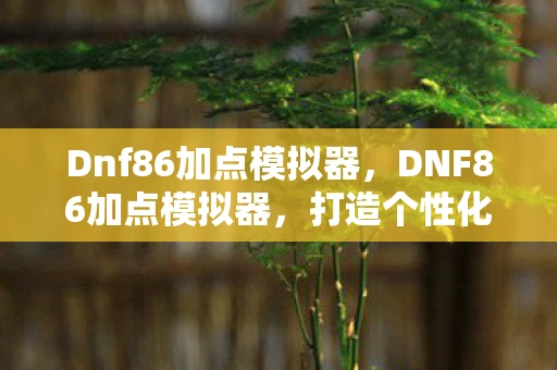 Dnf86加点模拟器，DNF86加点模拟器，打造个性化角色，提升战斗效率