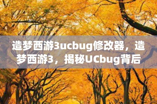 造梦西游3ucbug修改器，造梦西游3，揭秘UCbug背后的故事