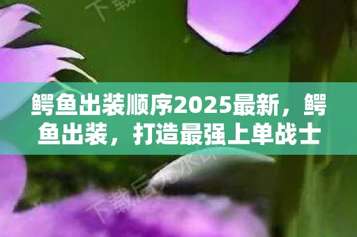 鳄鱼出装顺序2025最新，鳄鱼出装，打造最强上单战士的攻略