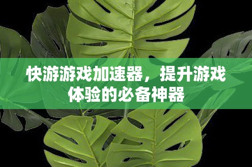 快游游戏加速器，提升游戏体验的必备神器