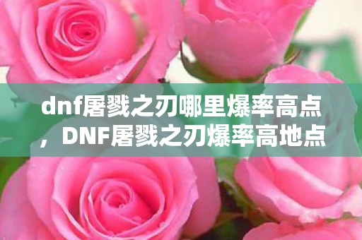 dnf屠戮之刃哪里爆率高点,DNF屠戮之刃爆率高地点全解析 dnf屠戮之刃哪里爆率高点,DNF屠戮之刃爆率高地点全解析