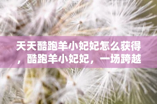 天天酷跑羊小妃妃怎么获得，酷跑羊小妃妃，一场跨越山海的奇妙冒险