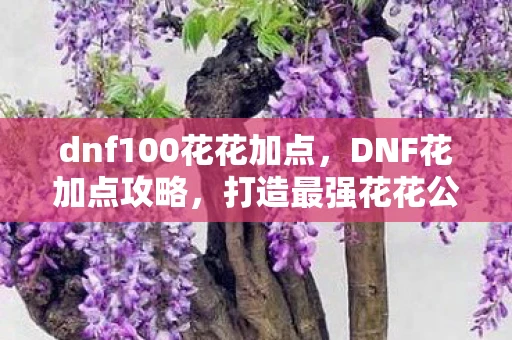 dnf100花花加点,DNF花加点攻略,打造最强花花公子的加点方案 dnf100花花加点,DNF花加点攻略,打造最强花花公子的加点方案