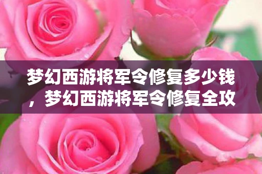 梦幻西游将军令修复多少钱，梦幻西游将军令修复全攻略，保障账号安全，畅游梦幻世界