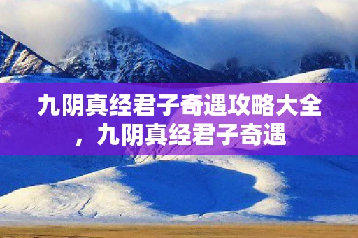 九阴真经君子奇遇攻略大全，九阴真经君子奇遇