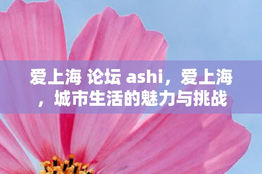 爱上海 论坛 ashi，爱上海，城市生活的魅力与挑战