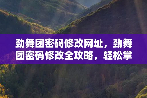 劲舞团密码修改网址,劲舞团密码修改全攻略,轻松掌握,安全无忧 劲舞团密码修改网址,劲舞团密码修改全攻略,轻松掌握,安全无忧