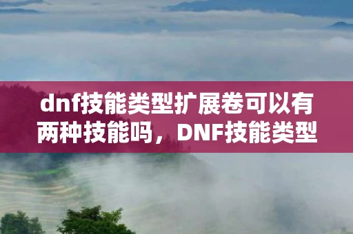 dnf技能类型扩展卷可以有两种技能吗，DNF技能类型扩展卷，解锁全新战斗体验