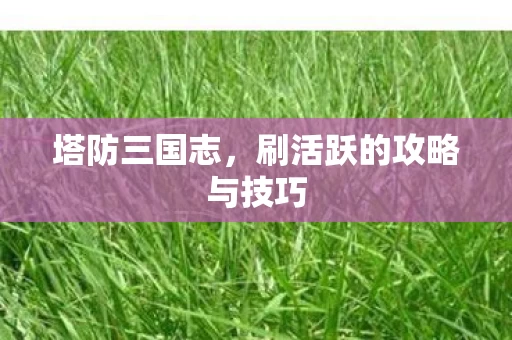 刷活跃的攻略与技巧图片