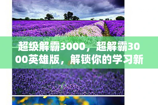 超级解霸3000，超解霸3000英雄版，解锁你的学习新境界