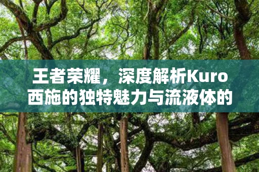深度解析Kuro西施的独特魅力与流液体的神秘面纱图片