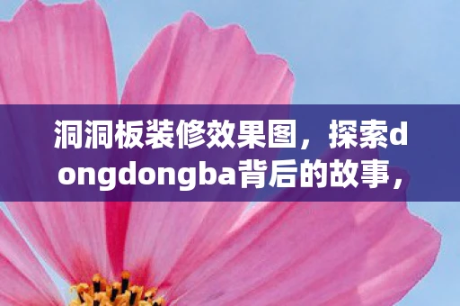 洞洞板装修效果图，探索dongdongba背后的故事，一个自媒体作者的心路历程