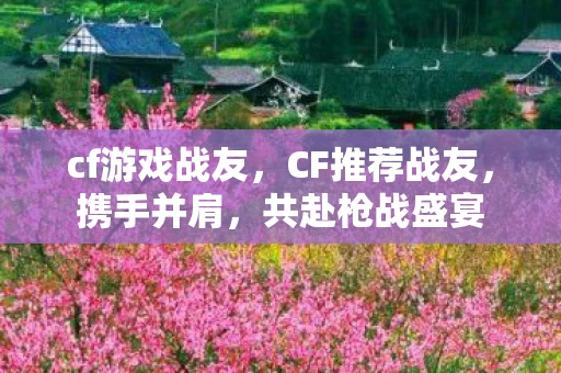 cf游戏战友，CF推荐战友，携手并肩，共赴枪战盛宴