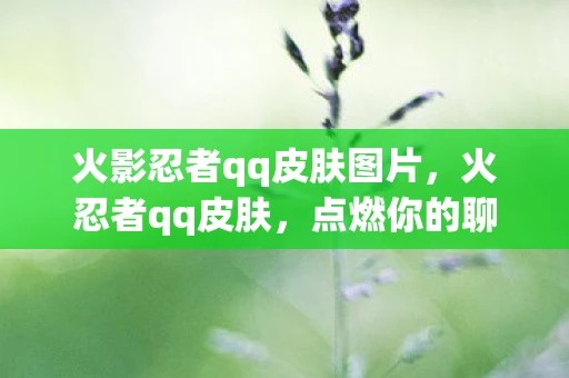 火影忍者qq皮肤图片，火忍者qq皮肤，点燃你的聊天界面