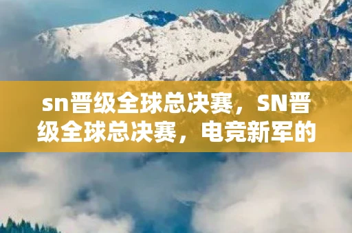 sn晋级全球总决赛，SN晋级全球总决赛，电竞新军的崛起之路