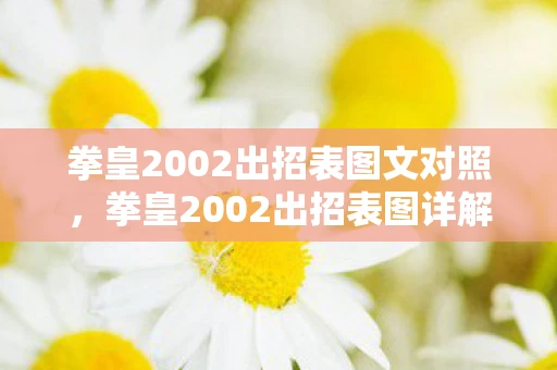 拳皇2002出招表图文对照，拳皇2002出招表图详解