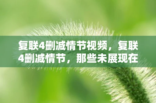 复联4删减情节视频，复联4删减情节，那些未展现在我们眼前的遗憾