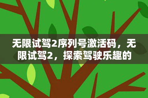 无限试驾2序列号激活码,无限试驾2,探索驾驶乐趣的无限可能 无限试驾2序列号激活码,无限试驾2,探索驾驶乐趣的无限可能