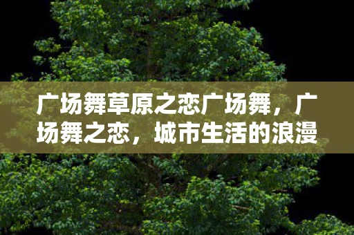 广场舞草原之恋广场舞，广场舞之恋，城市生活的浪漫篇章
