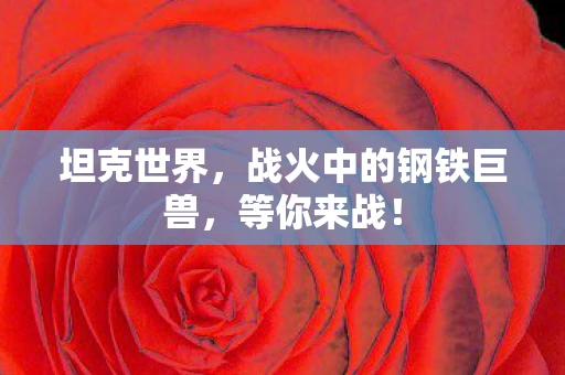 坦克世界，战火中的钢铁巨兽，等你来战！