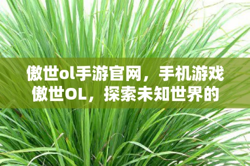 傲世ol手游官网,手机游戏傲世OL,探索未知世界的奇幻之旅 傲世ol手游官网,手机游戏傲世OL,探索未知世界的奇幻之旅