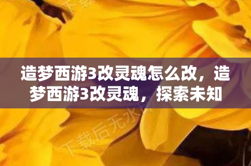 造梦西游3改灵魂怎么改,造梦西游3改灵魂,探索未知世界的奇幻之旅 造梦西游3改灵魂怎么改,造梦西游3改灵魂,探索未知世界的奇幻之旅