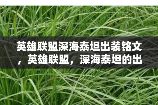 英雄联盟深海泰坦出装铭文,英雄联盟,深海泰坦的出装指南 英雄联盟深海泰坦出装铭文,英雄联盟,深海泰坦的出装指南