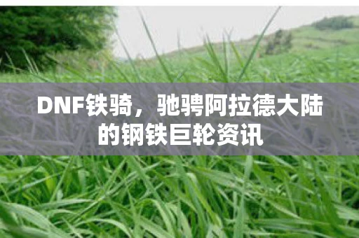 驰骋阿拉德大陆的钢铁巨轮资讯图片